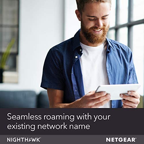 NETGEAR Nighthawk WiFi 6 Mesh WiFi Extender - Add 2500 sq ft and 30+ Devices with AX6000 Dual-Band Wireless Signal Booster (Up to 6 Gbps Speed), Plus Smart Roaming (EAX80) WP Smart Home