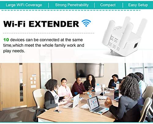 Wifi Booster Wifi Extender 1200Mbps WiFi Booster Range Extender Dual Band 5G+2.4G, WiFi Extender Booster Wireless with LAN Port, Support AP/Extender Mode, Plug and Play, UK Plug WP Smart Home