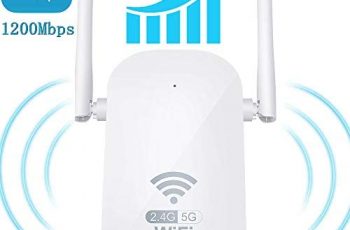 Getue WiFi Booster Range Extender WiFi Extender Booster Wireless WiFi Range Extender 1200Mbps 5G+2.4G Dual Band WiFi Booster with Ethernet Port,WiFi Signal Booster,Compatible with All Routers