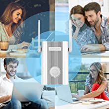WAVLINK AC1200 Dual Band Wi-Fi Extender, Wireless Repeater Range Extender, 2 x 5DBi Antennas, Repeater/AP Mode,Plug and Play, WPS WP Smart Home