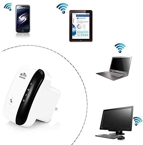 Super Boost WiFi, WiFi Range Extender | Up to 300Mbps |Repeater, WiFi Signal Booster, Access Point | Easy Set-Up | 2.4G Network with Integrated Antennas LAN Port & Compact Designed Internet Booster WP Smart Home