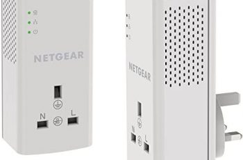 NETGEAR PLP1000-100UKS 1 Port,1000 Mbps, 1 Gigabit Port Powerline Adapter with Extra outlet – Pack of 2