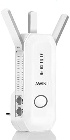 WiFi Router Wireless Range Extender AC750 Signal Booster Wireless-N Repeater High Speed Access Point Amplifier Network Adapter with 3 External Antennas Comply 802.11 ac/a/b/g/n(UK Plug,WPS) WP Smart Home