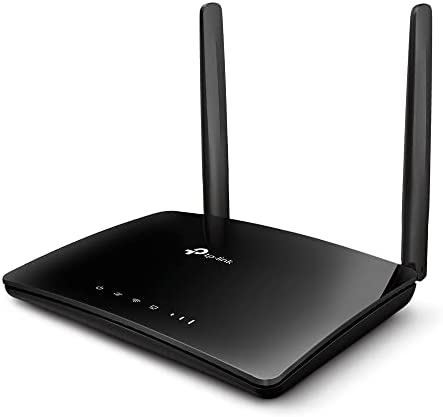 TP-Link TL-MR6400 300 Mbps 4G Mobile Wi-Fi Router, SIM Slot Unlocked, No Configuration Required, Removable External Wi-Fi Antennas, UK Plug, Black WP Smart Home