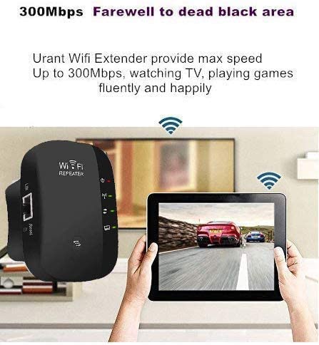WONSUN WiFi Extender, 300Mbps WiFi Booster Range Extender, Internet Signal Booster Amplifier Supports RP/AP Mode, 2.4G Network with Integrated Antennas LAN Port WP Smart Home